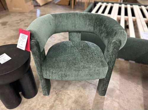 Everse Velvet Dining Chair - Melange Green