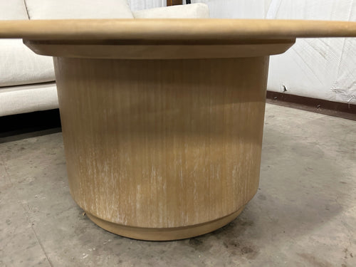 Interior Define Nina Round Coffee Table - White Wash