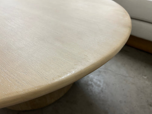 Interior Define Nina Round Coffee Table - White Wash