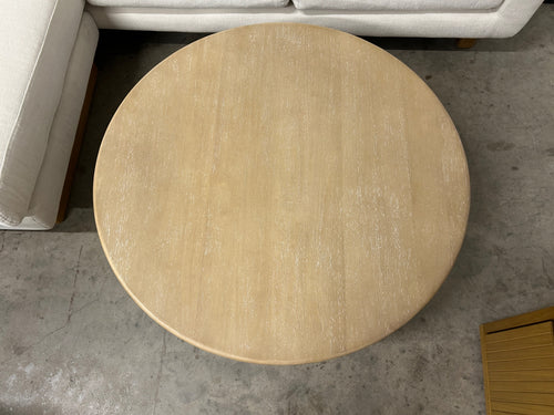 Interior Define Nina Round Coffee Table - White Wash