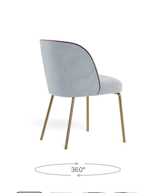 Set of 4 Interior Define Graham Dining Upholstered Chairs with Lavender Piping - Performance Velvet