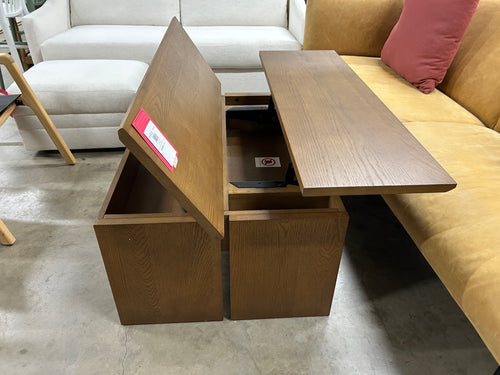 Karl 46in Lift-Top Storage Coffee Table - Smoked Oak