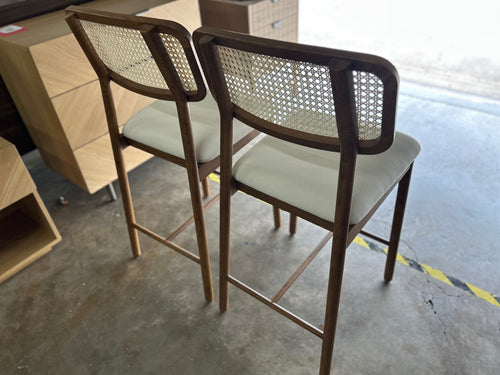 Pair of Netro Counter Stools - Smoked Oak