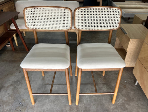 Pair of Netro Counter Stools - Smoked Oak