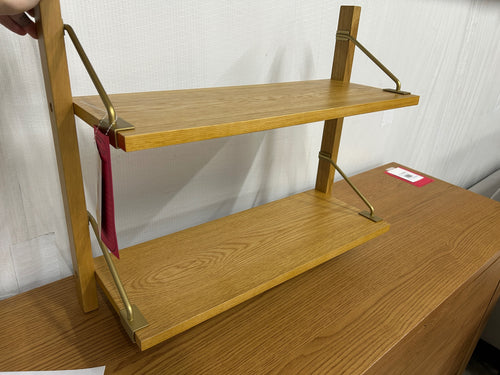 Stark 25" 2-Tier Shelving Unit - Oak