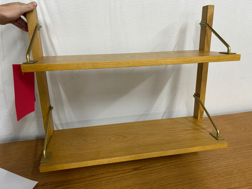 Stark 25" 2-Tier Shelving Unit - Oak