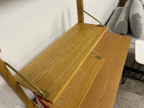 Stark 25" 2-Tier Shelving Unit - Oak