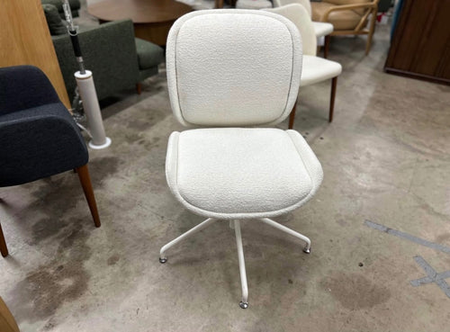 Rya Office Chair - Ivory Wool Boucle