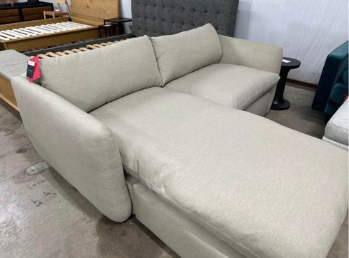 Leigh 86” Reversible Storage Sectional - Silver Taupe