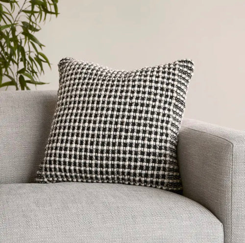 Pair Of Article Ren Large Pillows - Black Weave
