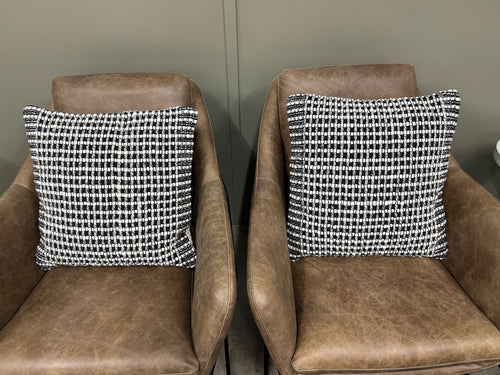 Pair Of Article Ren Large Pillows - Black Weave