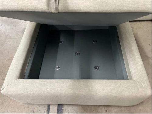 Leigh 86” Reversible Storage Sectional - Silver Taupe