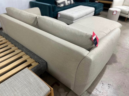 Leigh 86” Reversible Storage Sectional - Silver Taupe