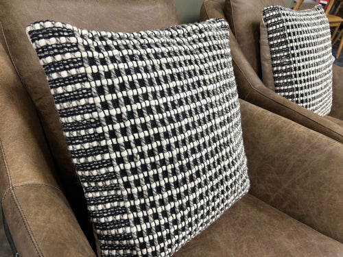 Pair Of Article Ren Large Pillows - Black Weave