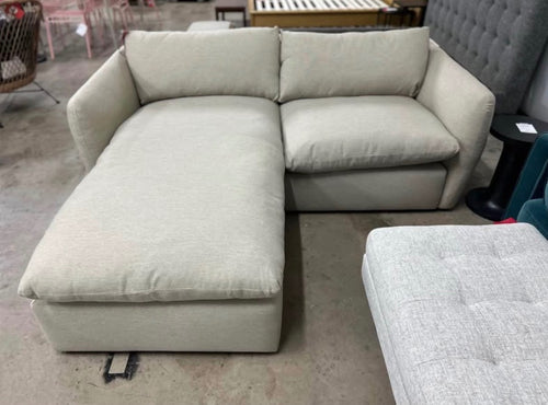 Leigh 86” Reversible Storage Sectional - Silver Taupe