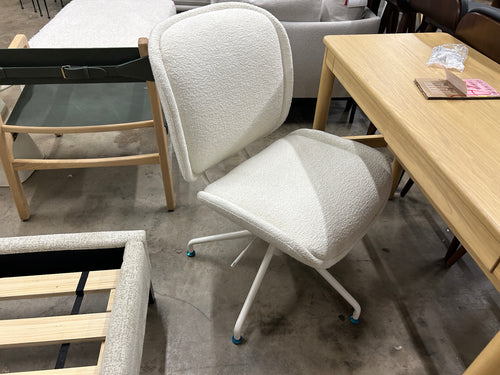 Rya Office Chair - Ivory Wool Boucle