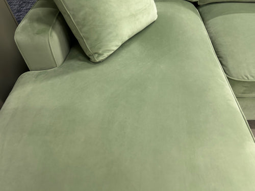 Interior Define James 3-Seat Chaise Sectional-Celedon Performance Velvet