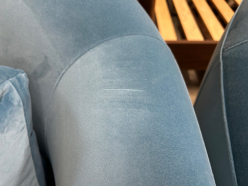 Pair of Interior Define Fiona Accent Chairs - French Performance Plush Velvet