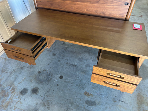 Munson 67in Storage Desk - Smoked Oak