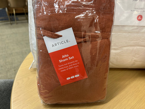 Set of Alto King Linen Duvet Cover, Sham Set, and Down Duvet Insert