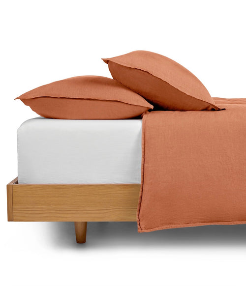 Set of Alto King Linen Duvet Cover, Sham Set, and Down Duvet Insert