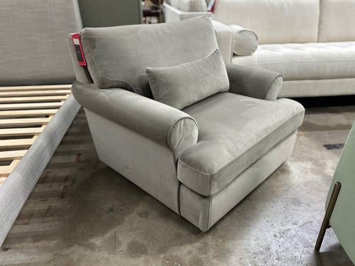 Interior Define Maxwell Swivel Chair - Mink Performance Plush Velvet