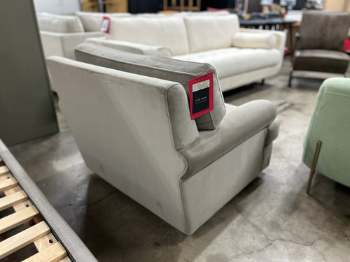 Interior Define Maxwell Swivel Chair - Mink Performance Plush Velvet