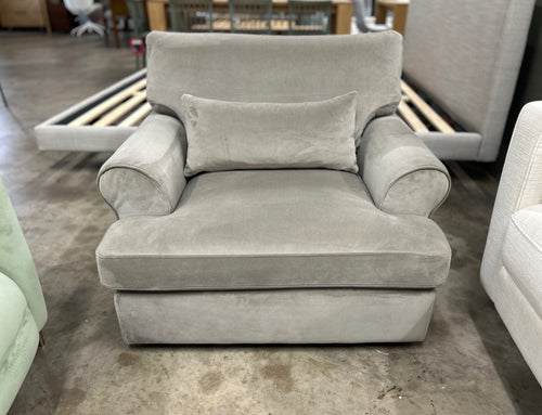 Interior Define Maxwell Swivel Chair - Mink Performance Plush Velvet