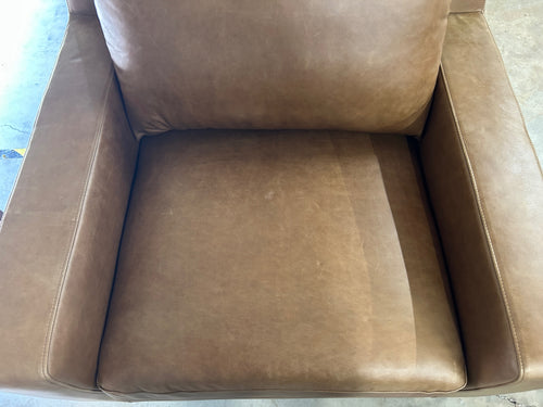 Interior Define Sloan Leather Chair - Pecan