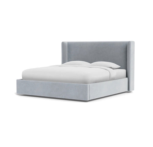 Interior Define Graham Upholstered King Bed - Sterling Performance Velvet