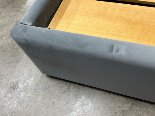 Interior Define Graham Upholstered King Bed - Sterling Performance Velvet