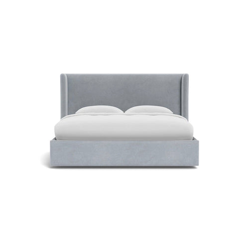 Interior Define Graham Upholstered King Bed - Sterling Performance Velvet