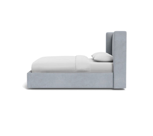 Interior Define Graham Upholstered King Bed - Sterling Performance Velvet