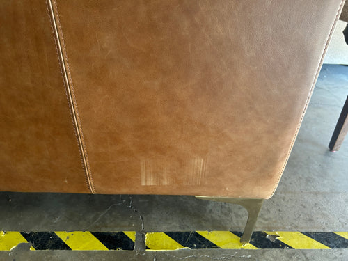 Interior Define Sloan Leather Chair - Pecan