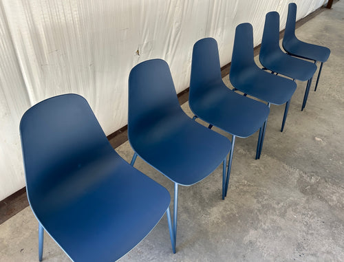 Set of 6 Svelti Dining Chairs - Berry Blue