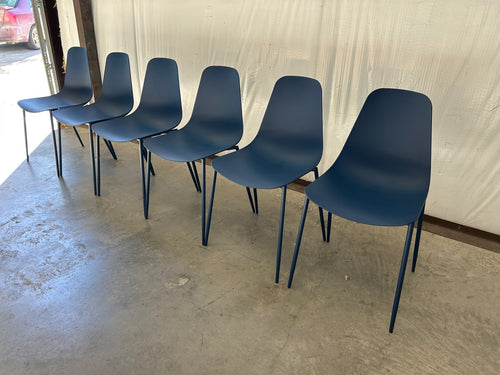 Set of 6 Svelti Dining Chairs - Berry Blue