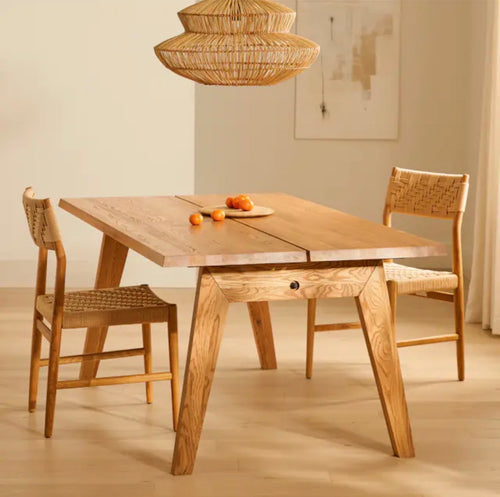Madera 71” Solid Wood Dining Table - Oak