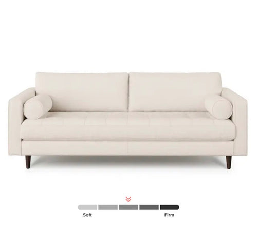 Sven 88" Tufted Sofa - Ivory Wool Bouclé