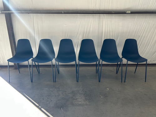 Set of 6 Svelti Dining Chairs - Berry Blue