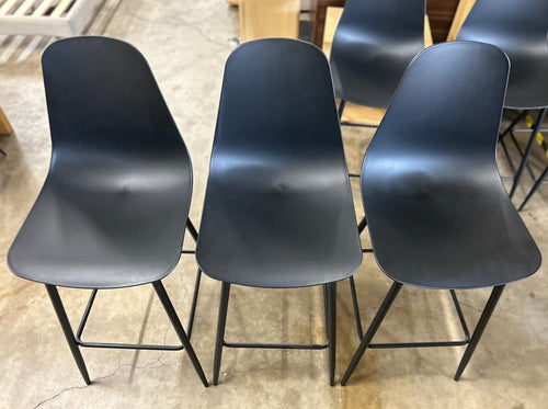 Set of 3 Svelti Bar Stools - Pure Black