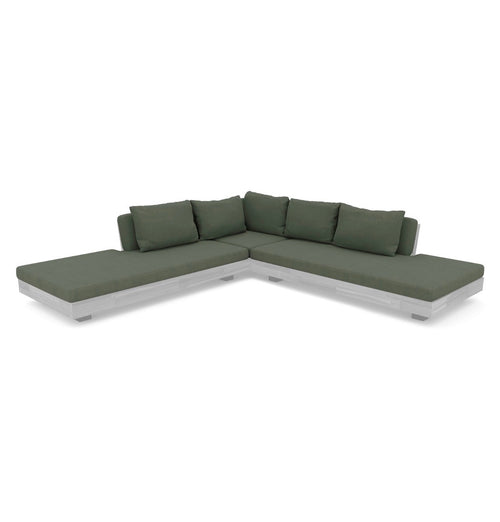 Lubek Outdoor Sectional Cushion Cover Set - Dravite Green
