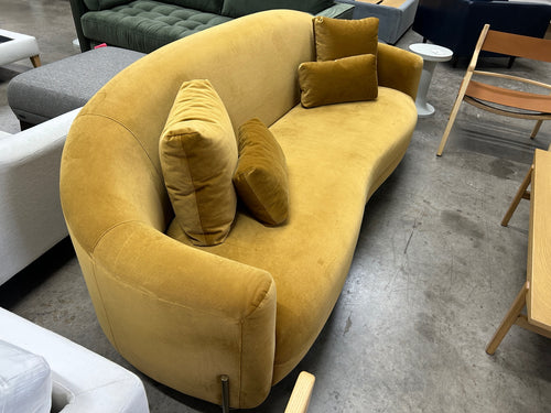 Interior Define Fiona 3-Seat Sofa - Marigold Performance Velvet