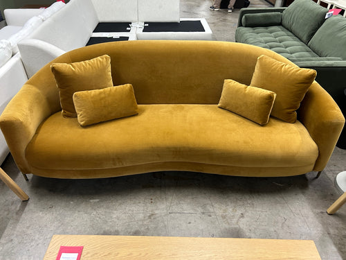 Interior Define Fiona 3-Seat Sofa - Marigold Performance Velvet