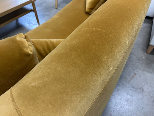 Interior Define Fiona 3-Seat Sofa - Marigold Performance Velvet