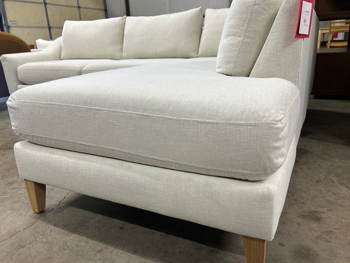 Interior Define Saylor Slope Arm 3-Seat Bumper Sectional - Bisque Performance Classic Weave