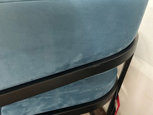 Set of 4 Interior Define Mina Framed Upholstered Counter Stools - French Performance Plush Velvet