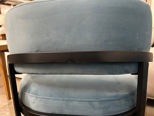 Set of 4 Interior Define Mina Framed Upholstered Counter Stools - French Performance Plush Velvet