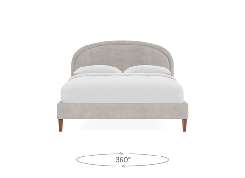 Interior Define Anson Upholstered Queen Bed - Cement Performance Antiimicrobial Chenille