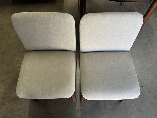 Pair of Mikkel Dining Chairs - Walnut and Santolina Gray