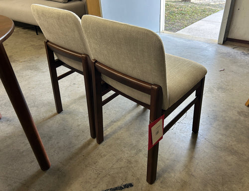 Pair of Mikkel Dining Chairs - Walnut and Santolina Gray